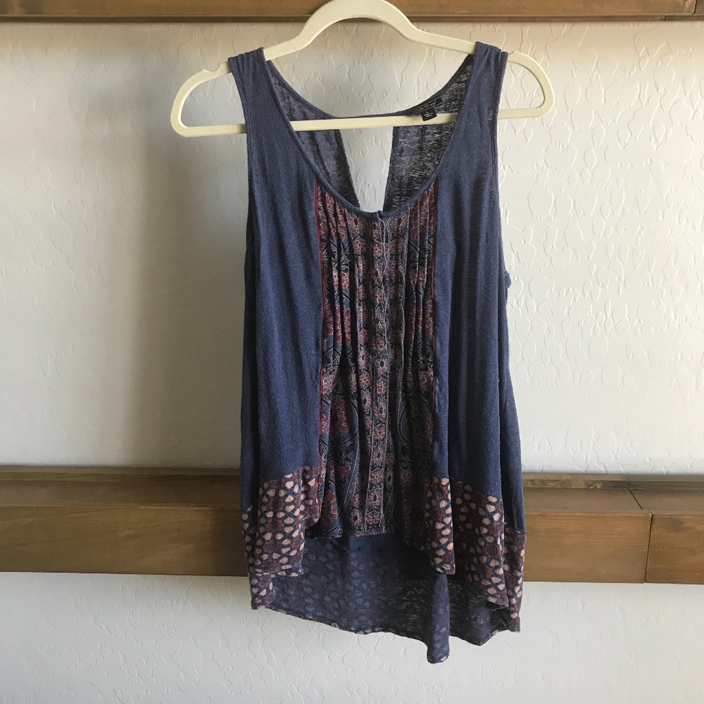 Lucky Brand Scoop Neck Tank Top with Keyhole Back